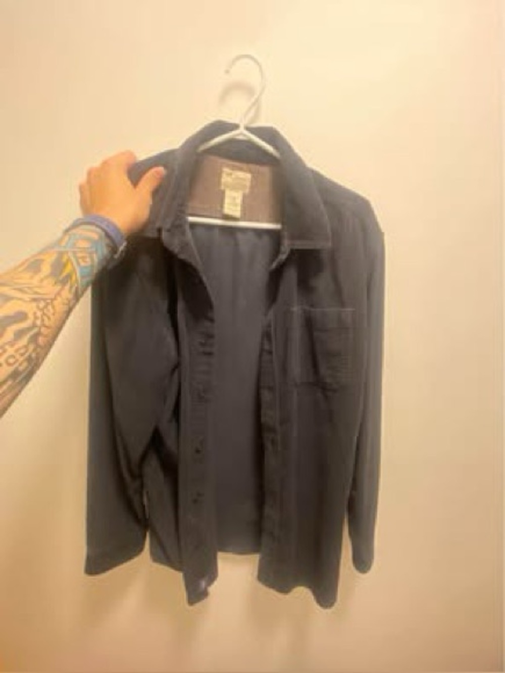 L.L. Bean Men's large fits medium Button-Up corduroy light Jacket